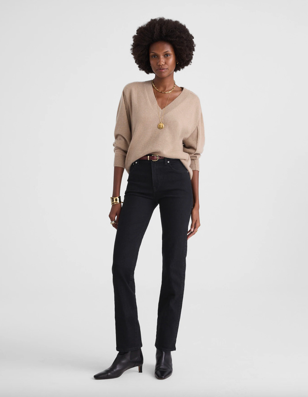 Madewell The Longline Straight Jean Black Frost Comfort Stretch Denim US 31 NWT